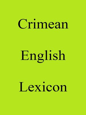 cover image of Crimean English Lexicon